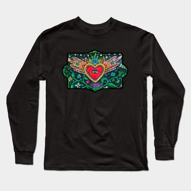 MEXICAN FOLK ART Long Sleeve T-Shirt by ArtisticEnvironments